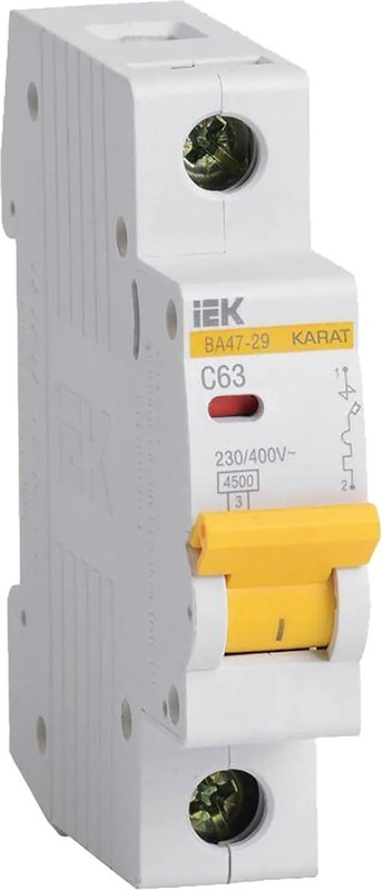 Выключатель автоматический 1P 63А С ВА47-29 4.5кА IEK  во Владимире