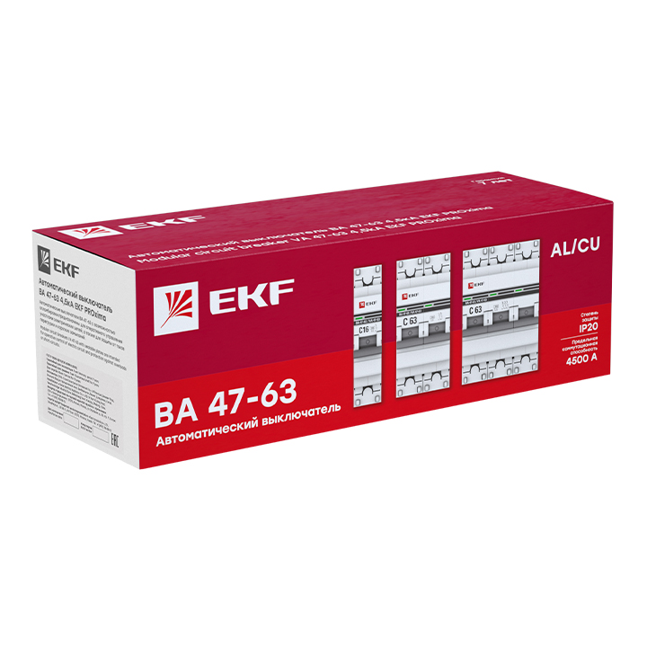 Выключатель автоматический 1P 25А (В) 4,5kA ВА 47-63N PROxima EKF  во Владимире