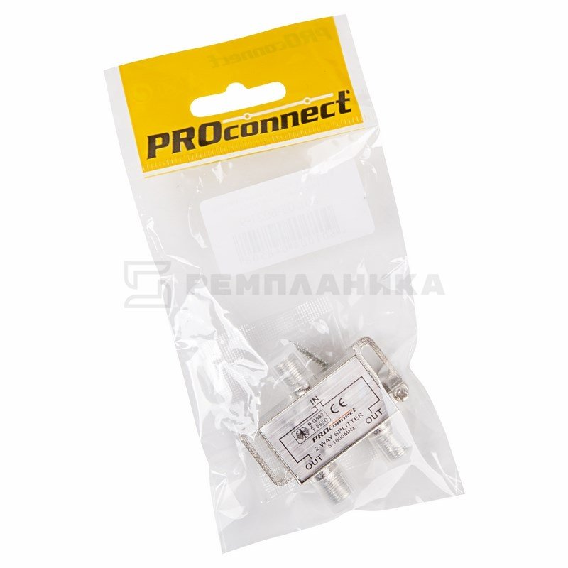 Делитель антенный F-типа на 2 TV, 5-1000 МГц (пакет)  PROconnect 05-6021-9   во Владимире
