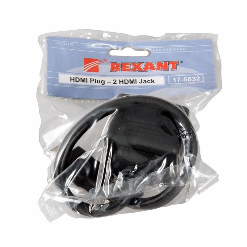 Переходник штекер HDMI - 2 гнезда HDMI, провод  REXANT 17-6832   во Владимире