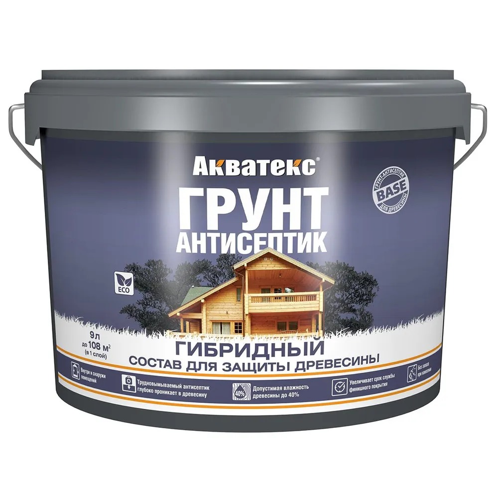 Акватекс Грунт-антисептик ГИБРИДНЫЙ 9 л  /1  во Владимире