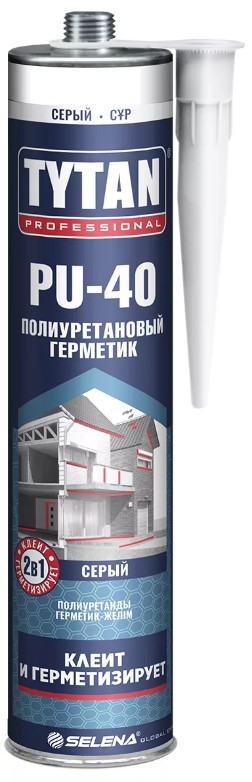 Tytan Professional PU 40 Полиуретановый герметик серый 310 мл  5445 / 6784 / 5742  во Владимире