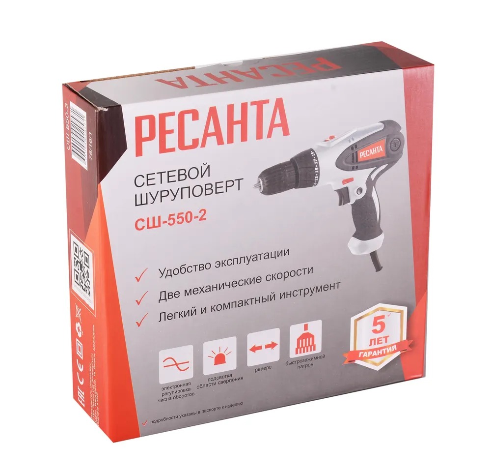 Сетевой шуруповерт СШ-550-2 Ресанта 75/16/1   во Владимире