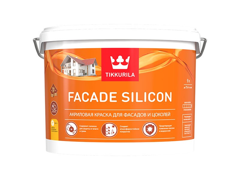 FACADE SILICON VVA Краска фасадная гл/мат  9 л  во Владимире