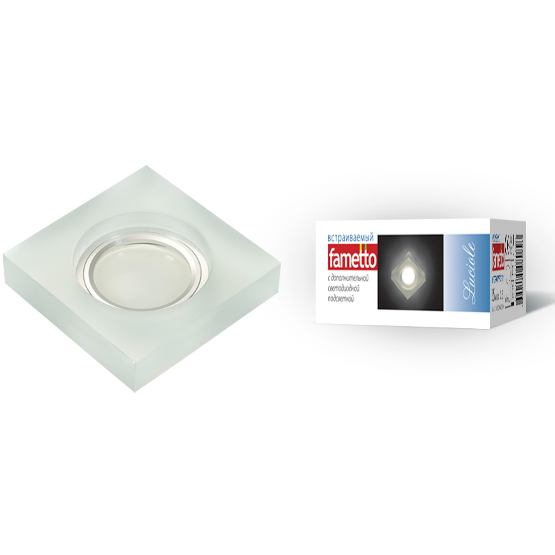 DLS-L111 GU5.3 CHROME/MATT CLEAR Светильник декоративный встраиваемый, серия Luciole. Квадратный ххх  во Владимире