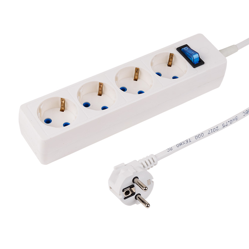 11-7229 Сетевой фильтр 4 гнезда 3 м 3х0.75 мм², с/з, белый STANDARD PROconnect  во Владимире