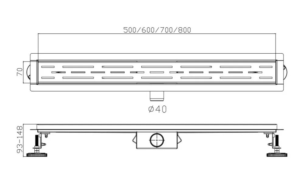 Трап HAIBA HB91500-3, серый 500 мм  во Владимире