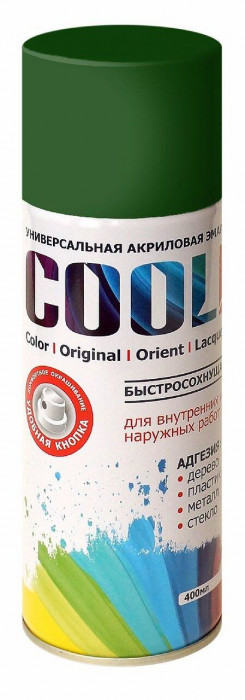 6005 Эмаль COOL универс. на акрил. основе (зеленый насыщенный) спрей 400 мл  во Владимире