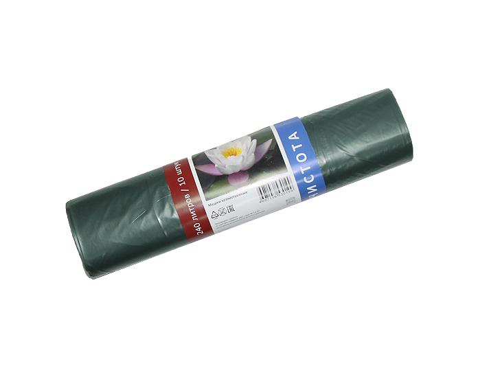 Мешки д/мус. 240л. "ЧИСТОТА " 30мкм.(10шт/рул) (30рул/кор)   во Владимире