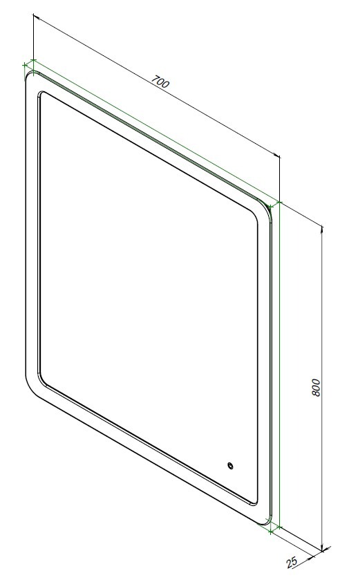 Зеркало Ирис 70х80 LED (326444)  во Владимире