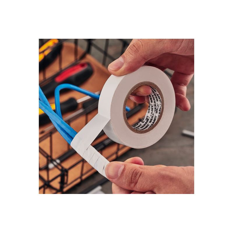 KR-09-2201 Изолента ПВХ KRANZ 0.13х19 мм, 25 м, белая (5 шт./уп.)  во Владимире