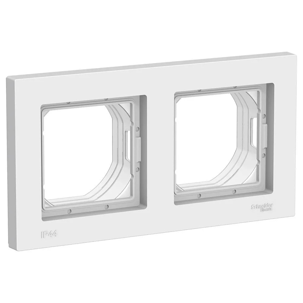 ATN440102 Рамка двухпостовая ATLASDESIGN AQUA IP44 белый (Шнейдер Электрик)  во Владимире