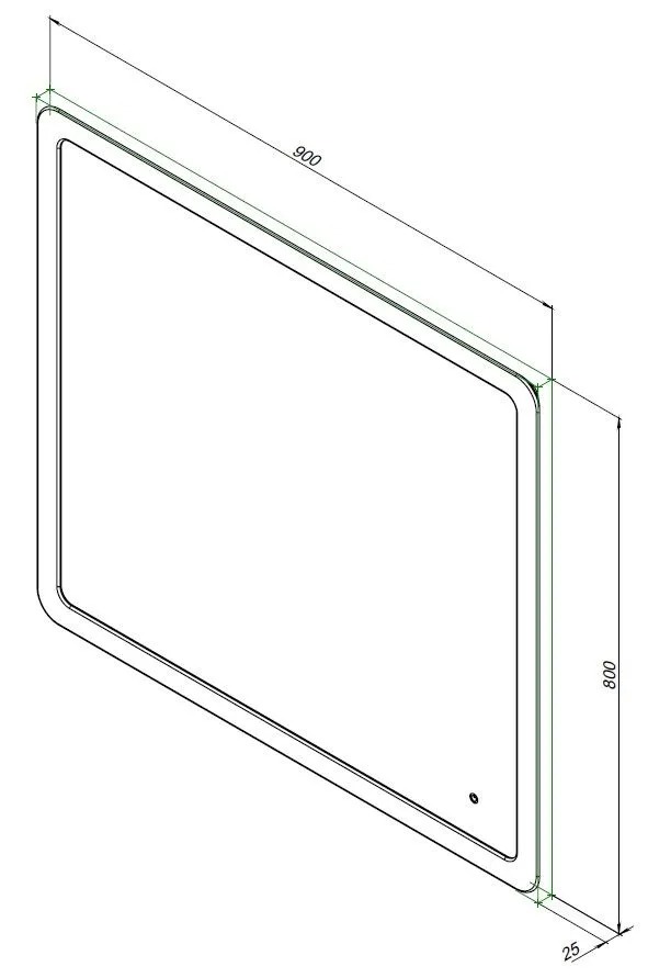Зеркало Ирис 90х80 LED (326447)  во Владимире
