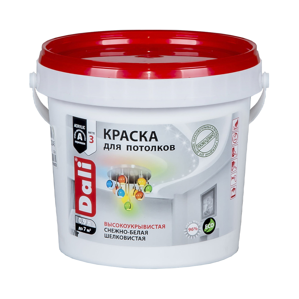 Краска ДАЛИ акриловая д/потолков  0,9л.  /6  во Владимире