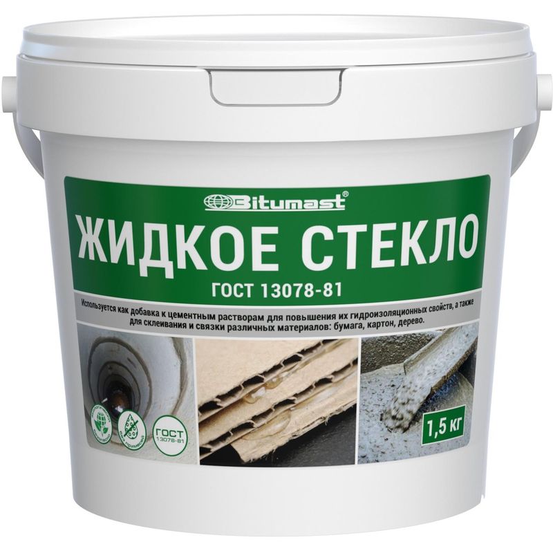 Жидкое стекло 1,5 кг Bitumast  /12  во Владимире