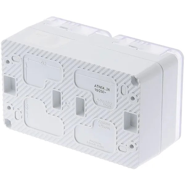 ATN540126 Розетка двойная с/з со шторками IP54 16А 250B белый AtlasDesign Profi54 SE (Systeme))   во Владимире