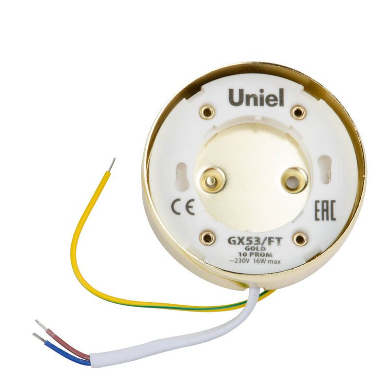 GX53/FT GOLD 10 PROM Светильник накладной. В составе набора из 10шт. Корпус золото. Картон TM Uniel*  во Владимире