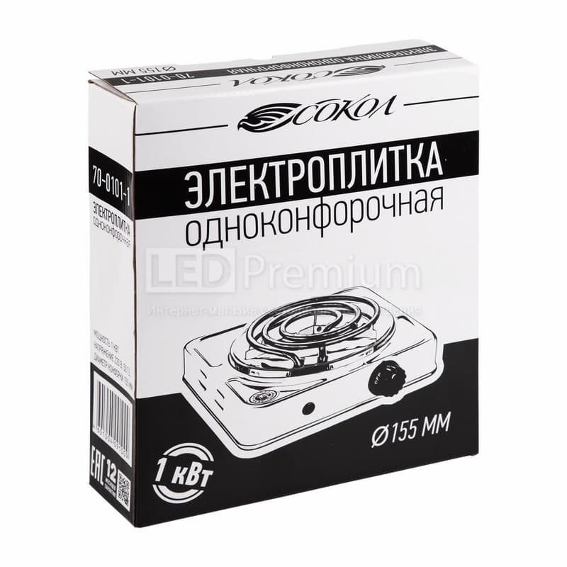 Электроплитка одноконфорочная, ТЭН 1,0 кВт/220В  СОКОЛ 70-0101-1   во Владимире
