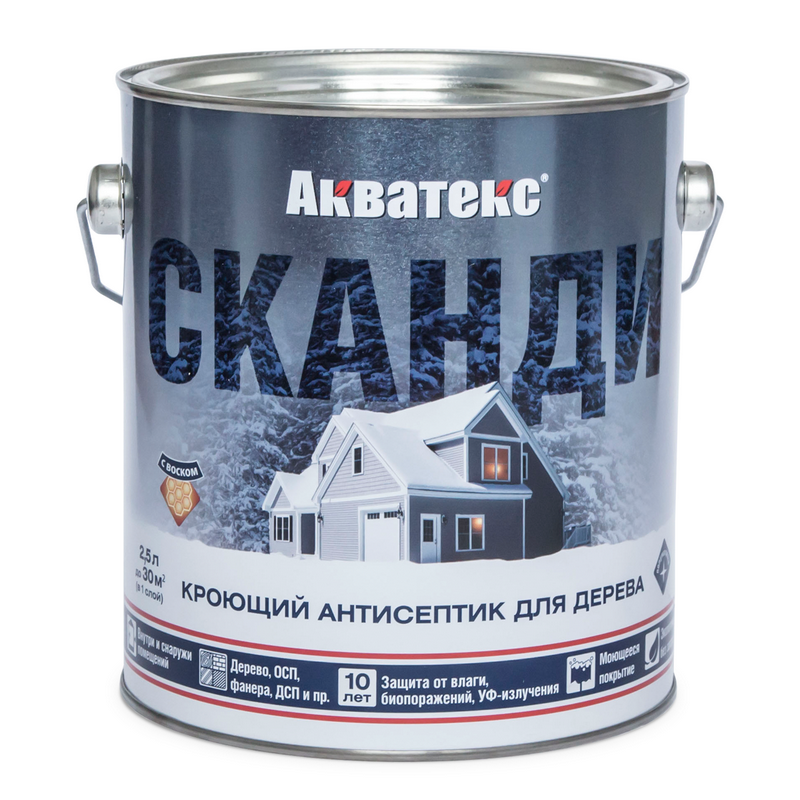 Акватекс СКАНДИ антисептик д/ дерева   2,5 л имбирь  /4  во Владимире