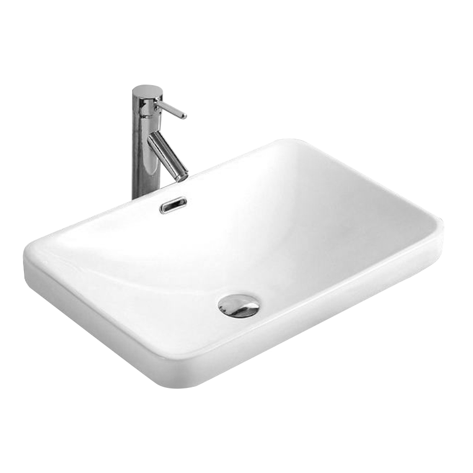 MLN-78441 Фигурный умывальник врезной 580х390х180 MELANA  во Владимире