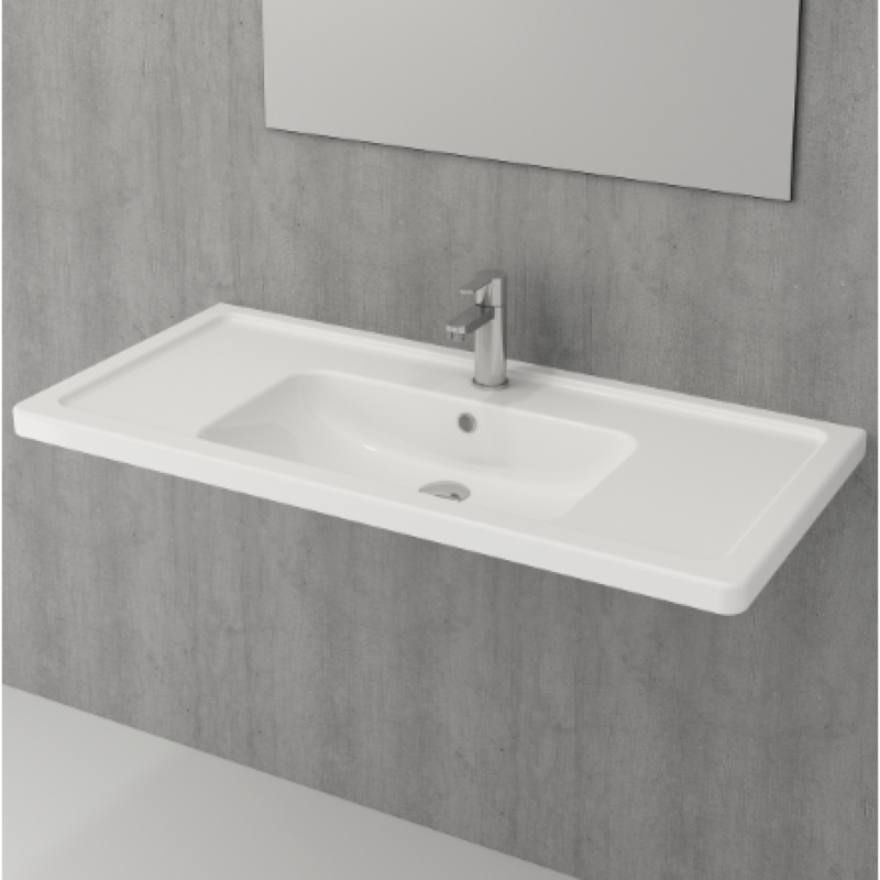 Раковина Taormina Pro., 1000*490 c переливом, 1 отв. смес., белый 1118-001-0126  во Владимире