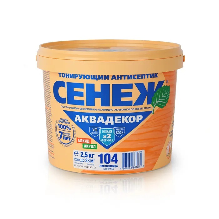 Сенеж Х2 аквадекор 104  2,5 кг лиственница /2  во Владимире