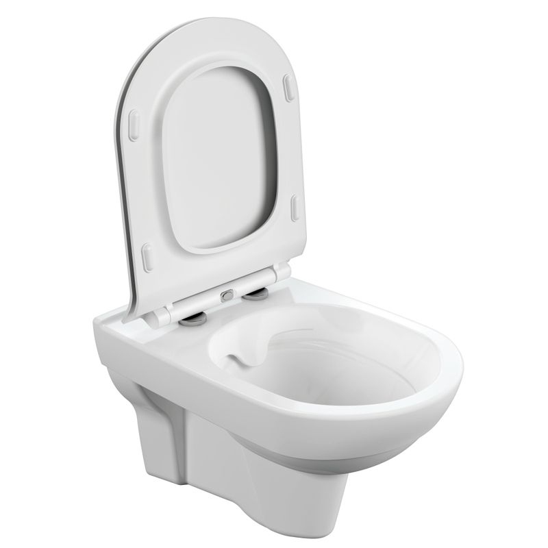 Унитаз подвесной: CITY NEW CLEAN ON с кр.дюр.slim, lift, e-off, белый  во Владимире