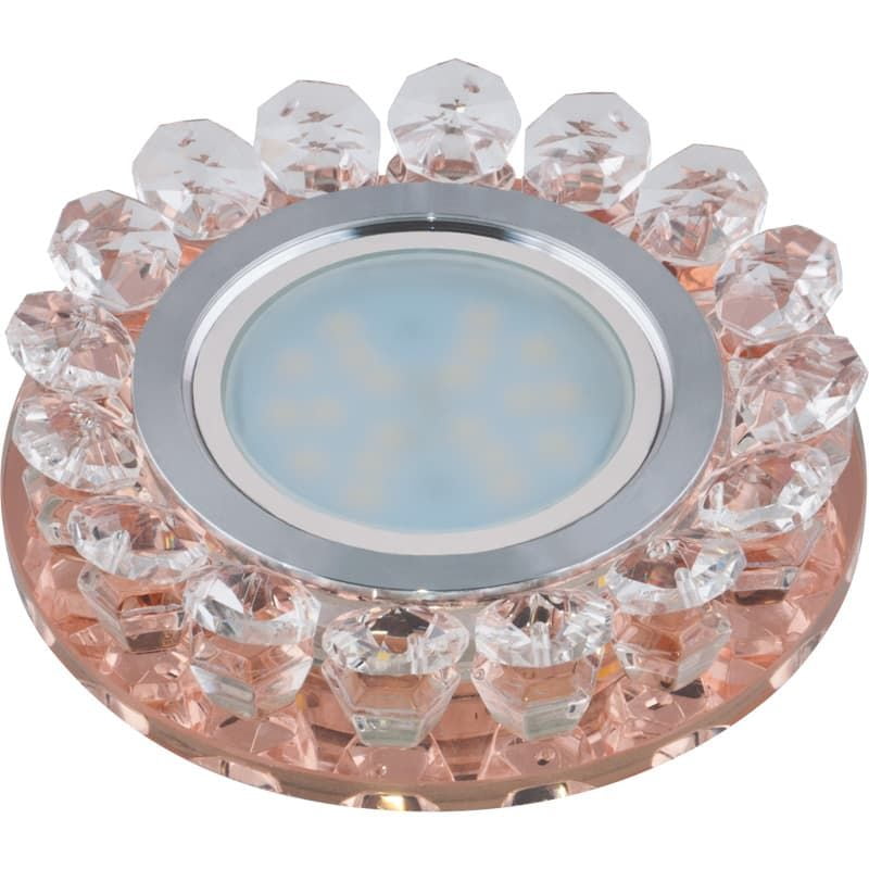 DLS-L102 GU5.3 CHROME/PEACH Светильник декоративный встраиваемый, серия Luciole. цоколь G ххх  во Владимире