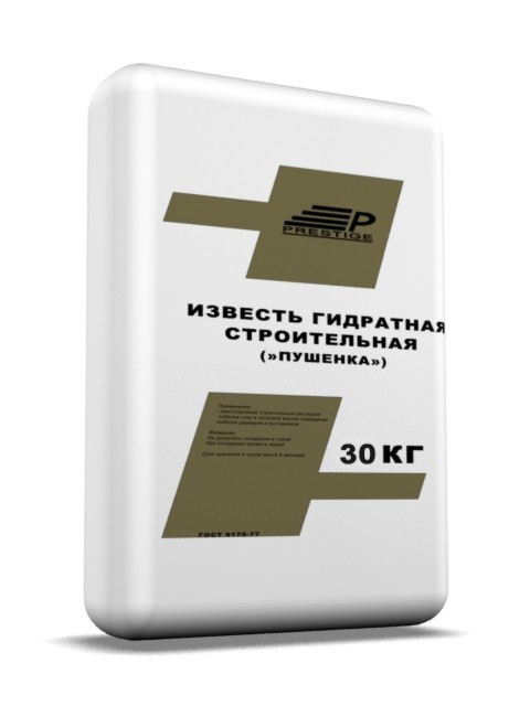 Известь гашеная (пушенка) 30кг  Престиж СТАНДАРТ  во Владимире