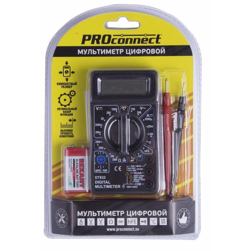 13-3012 Портативный мультиметр M832 (DT832) PROconnect з  во Владимире