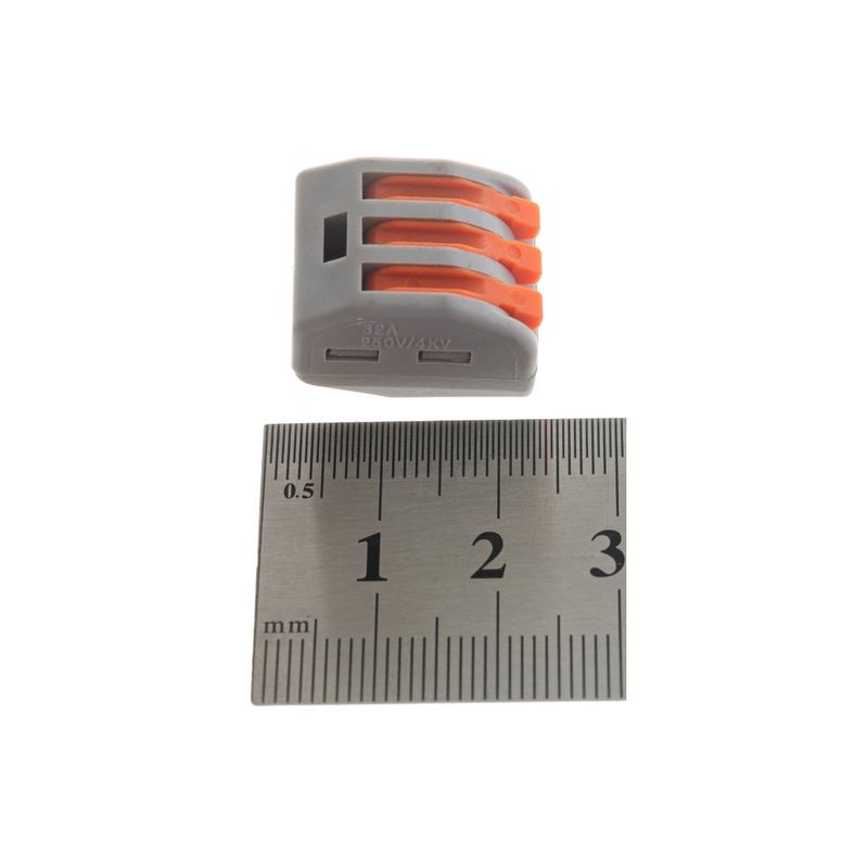 07-5253-4 Универсальная клемма 3-проводная,  серая (0,08-2,5/4 мм²) (50 шт./уп.) REXANT  во Владимире