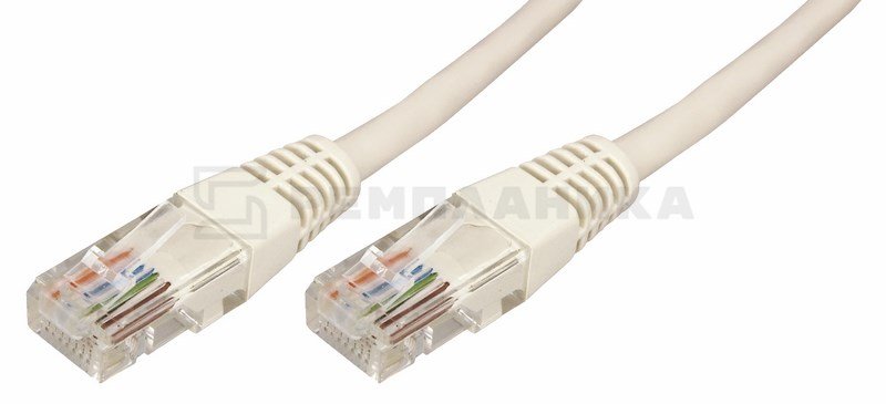 Патч-корд  UTP 5e кат. литой  1М  (UTP 4x2x(7x0.2CCA))  СЕРЫЙ  REXANT (в упаковке 10шт) 18-1002   во Владимире