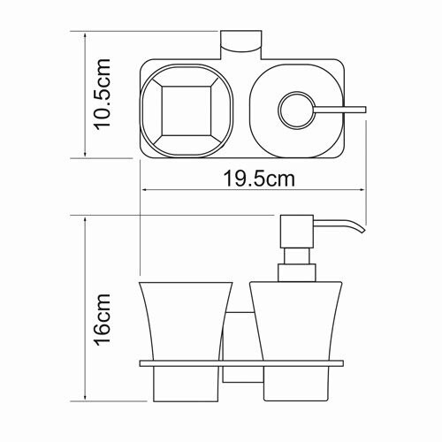 Exter K-5289 Держатель стакана и дозатора, св.бронза  во Владимире