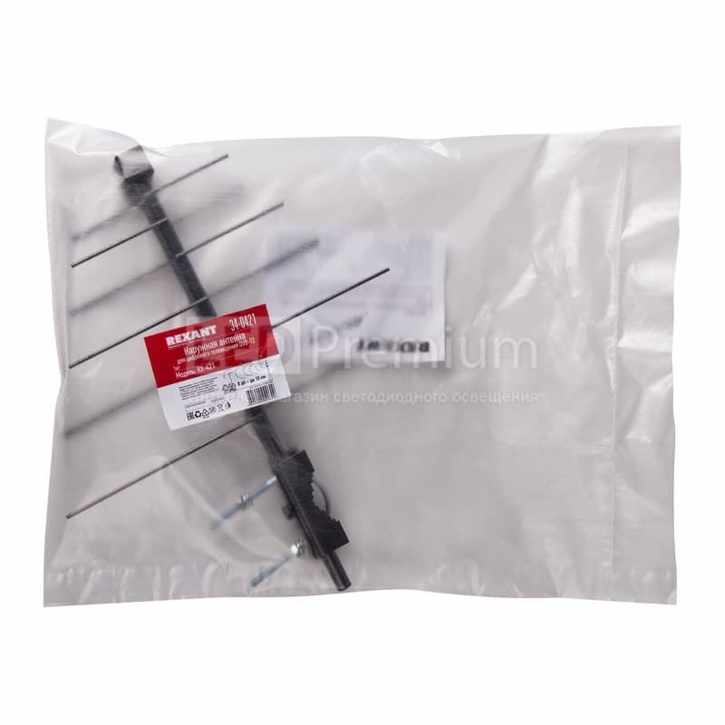 34-0421 ТB антенна наружная для цифрового телевидения DVB-T2 (модель RX-421) (пакет) REXANT  во Владимире