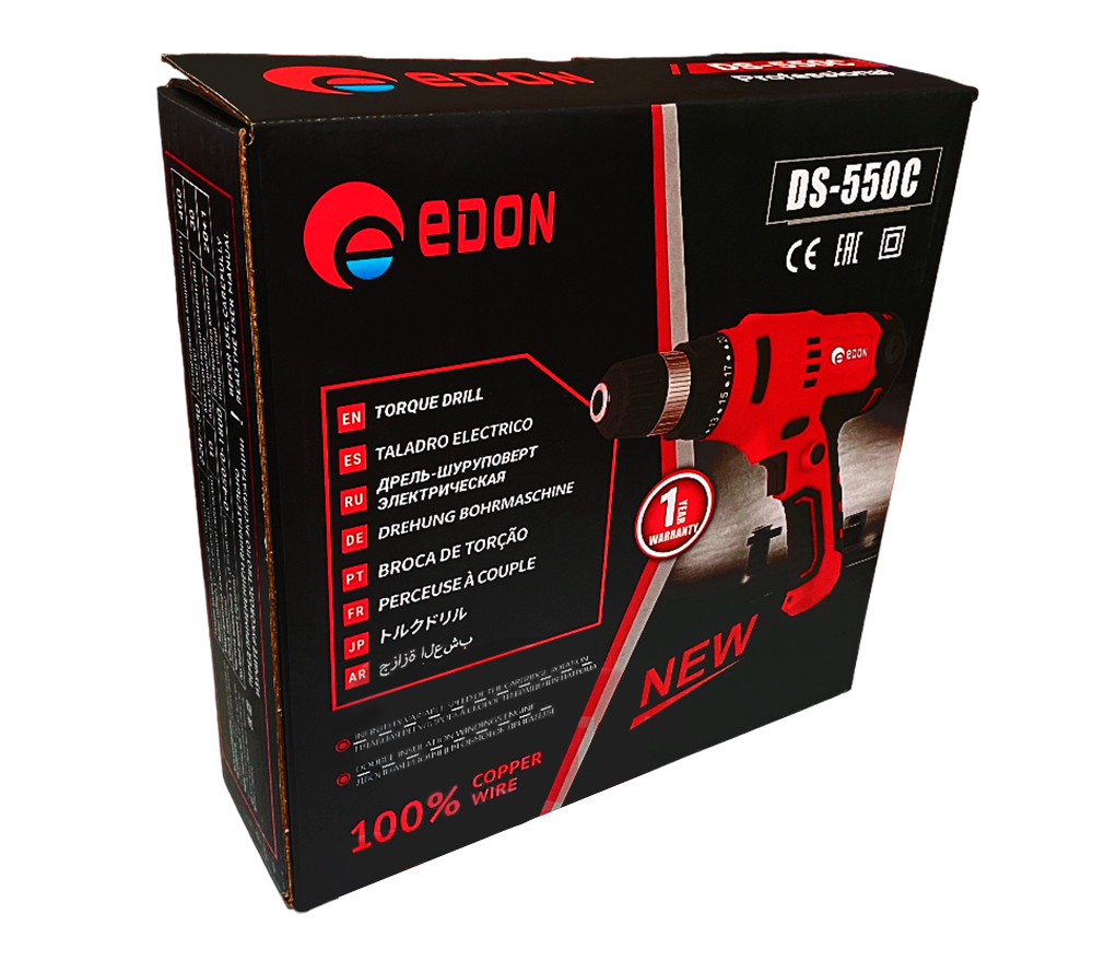 ДРЕЛЬ-ШУРУПОВЕРТ электрическая "EDON DS-550C"  во Владимире