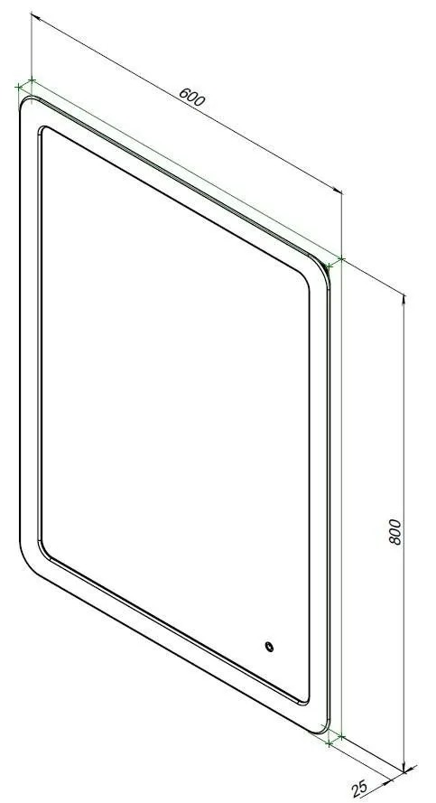 Зеркало Ирис 60х80 LED (316650)  во Владимире