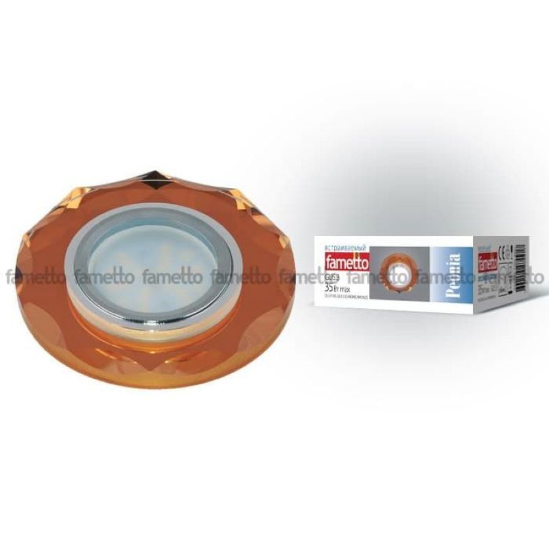 DLS-P105 GU5.3 CHROME/BRONZE Светильник декоративный встраиваемый многоугольник ТМ "Fametto" ххх  во Владимире