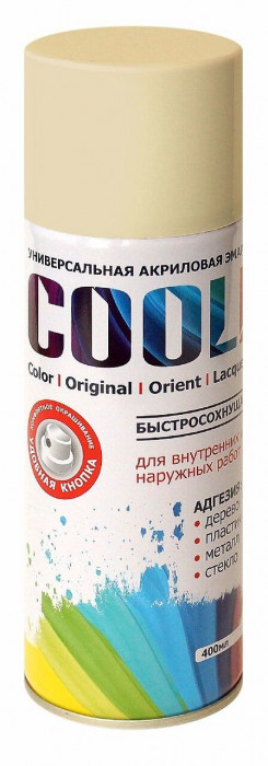 1015 Эмаль COOL универс. на акрил. основе (слоновая кость,полуматовый) спрей 400 мл  во Владимире