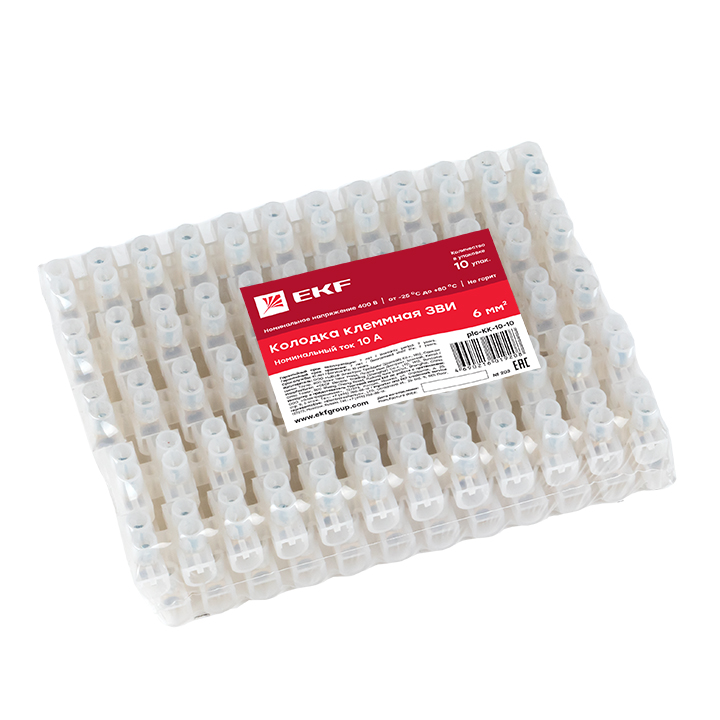 plc-KK-10-10 Колодка клеммная 10мм 10А (10шт.) EKF  во Владимире