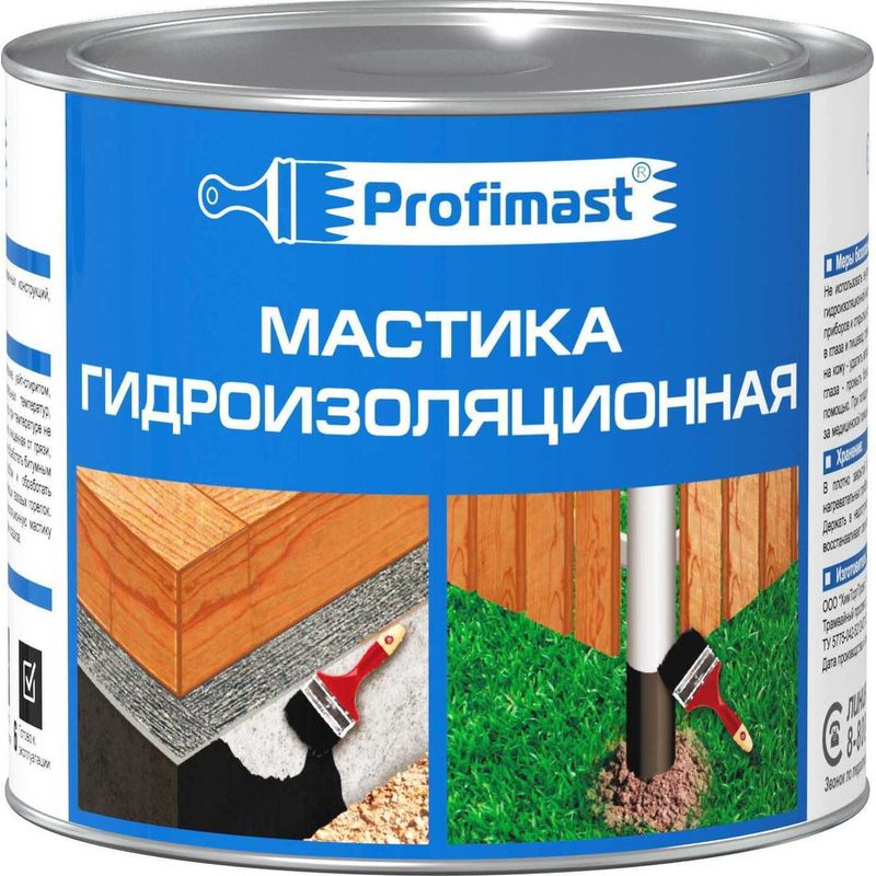 Мастика гидроизоляционная 2л/1,8кг/6 Profimast  во Владимире