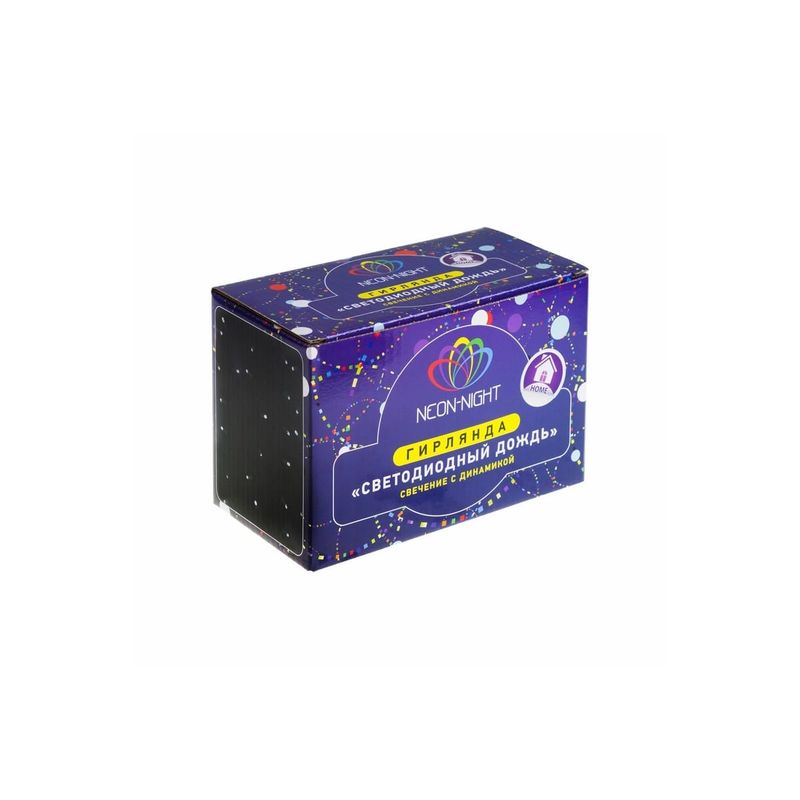 Дождь (занавес) 1,5х1 м, прозрачный ПВХ, 96 LED МУЛЬТИКОЛОР IP20, не соединяются 235-029   во Владимире