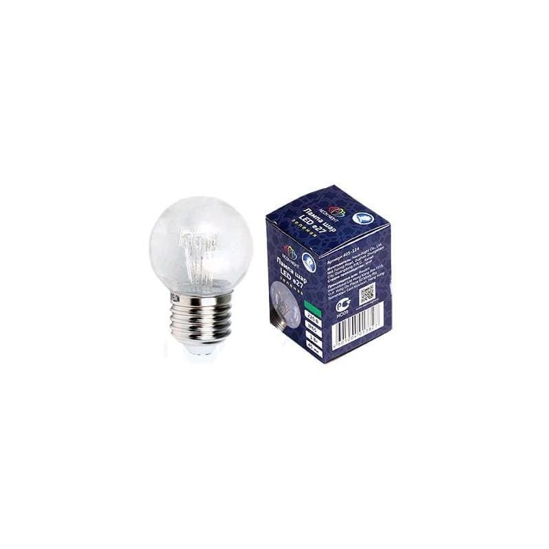 Лампа шар e27 6 LED  Ø45мм - розовая, прозрачная колба, эффект лампы накаливания 405-127   во Владимире