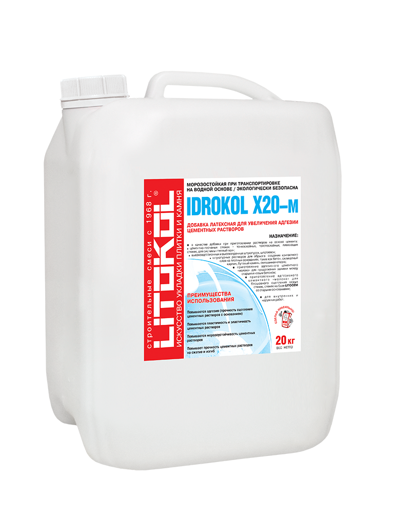 ИДРОКОЛ ИКС20-М / IDROKOL X20–М  латексная добавка для цемента 20 кг  во Владимире
