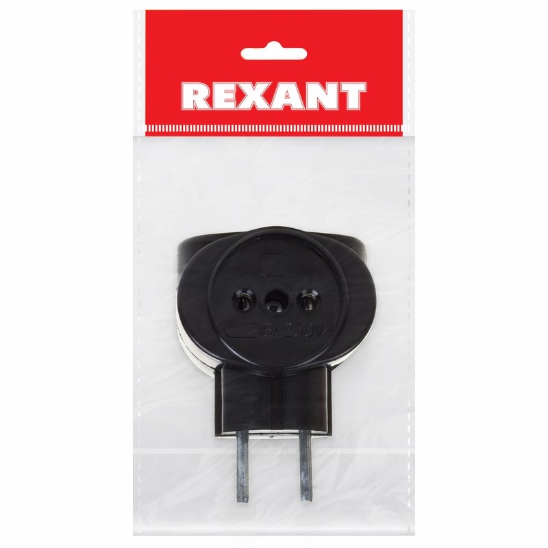 11-1064-1 Тройник электрический биметалл 220 В 6 А черный REXANT  во Владимире