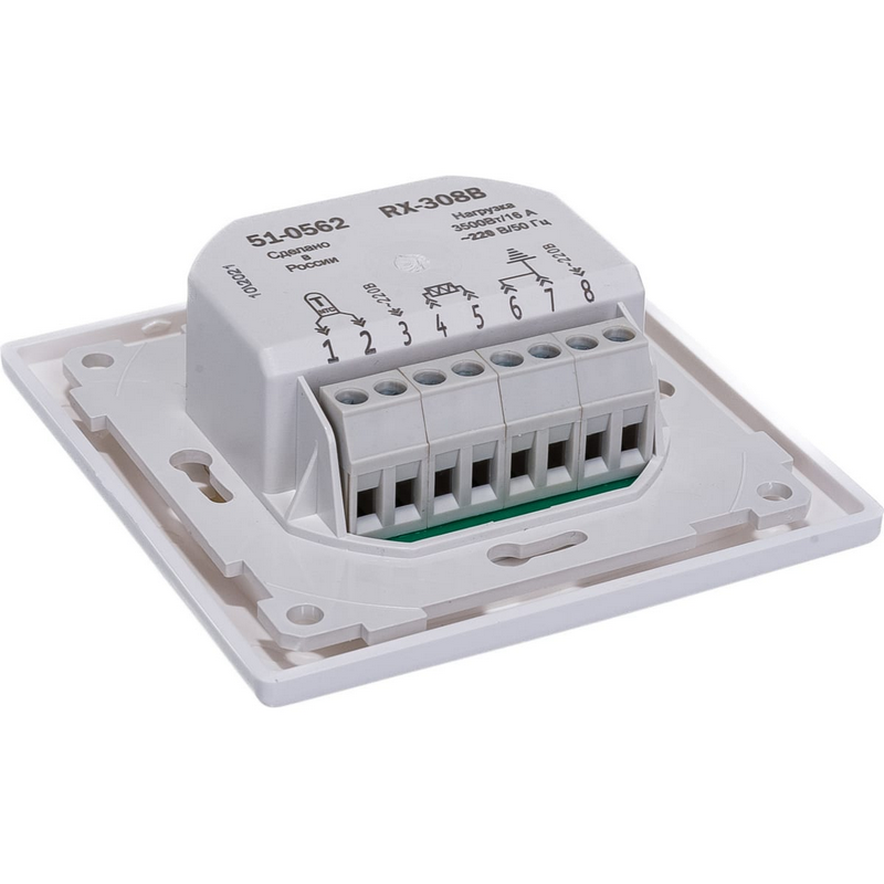 51-0562 Терморегулятор механический RX-308B белый  REXANT (совместим с Legrand серии Valena)  во Владимире