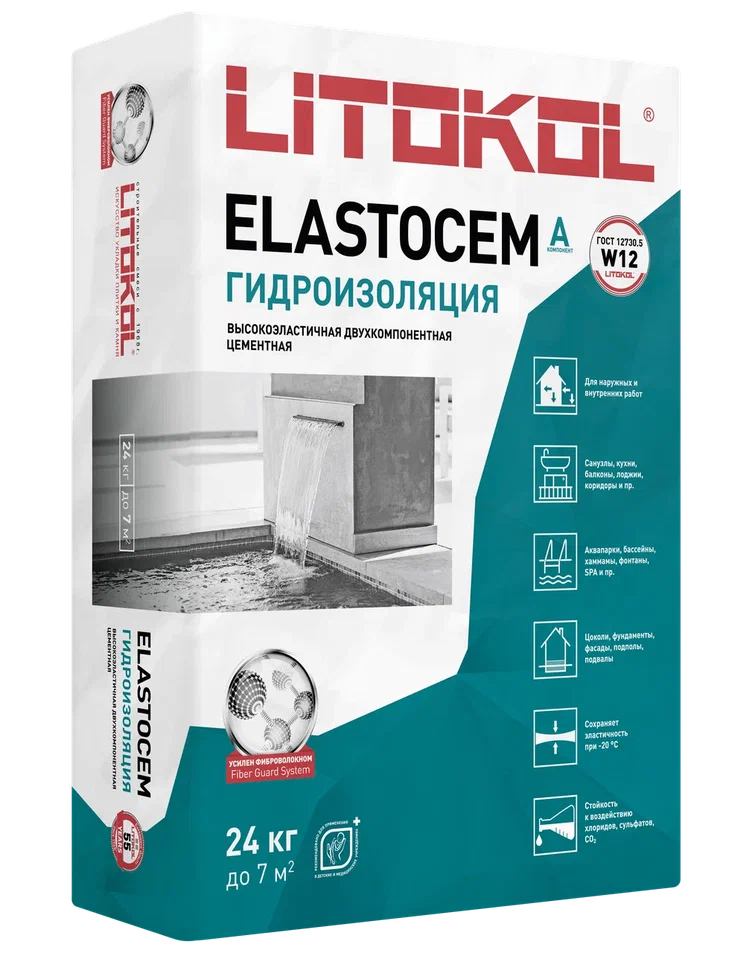 ЭЛАСТОЧЕМ / ELASTOCEM А -гидроизоляция 24кг  во Владимире