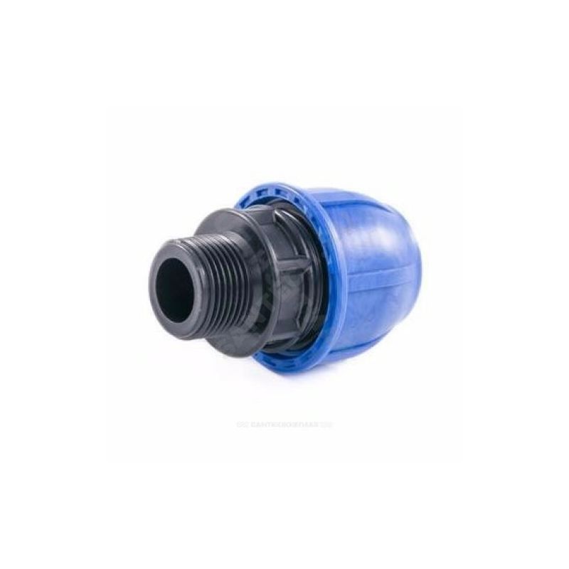 Муфта компрессионная с наружной резьбой  d 20x 3/4" для ПЭ труб(230) 3704  во Владимире