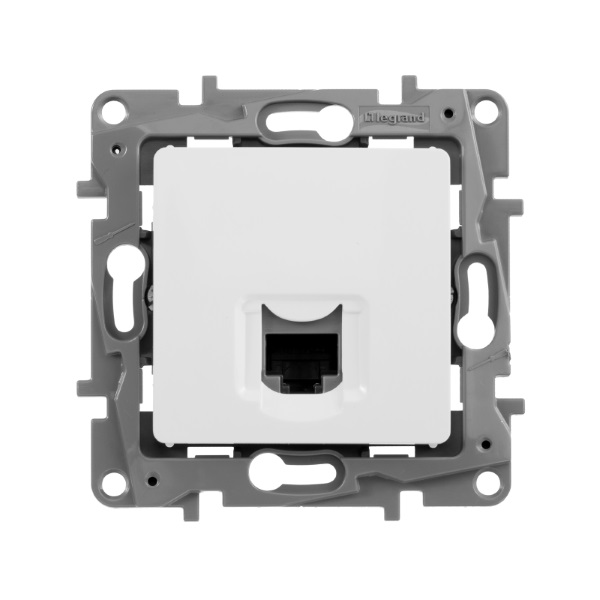 672241 ETIKA Розетка компьютерная RJ45 категория 5 UTP белая  во Владимире