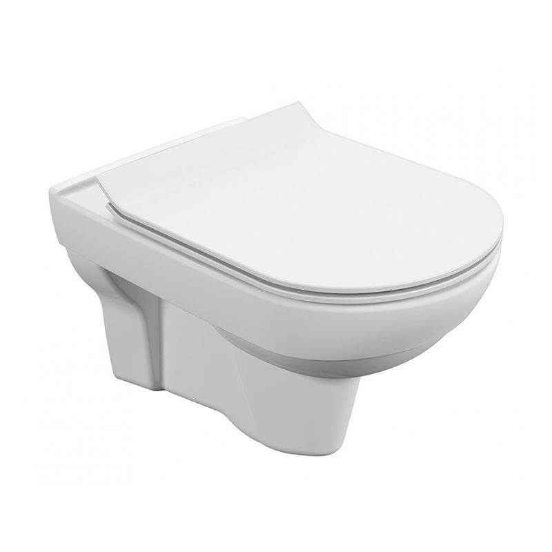 Унитаз подвесной: CITY NEW CLEAN ON с кр.дюр.slim, lift, e-off, белый  во Владимире
