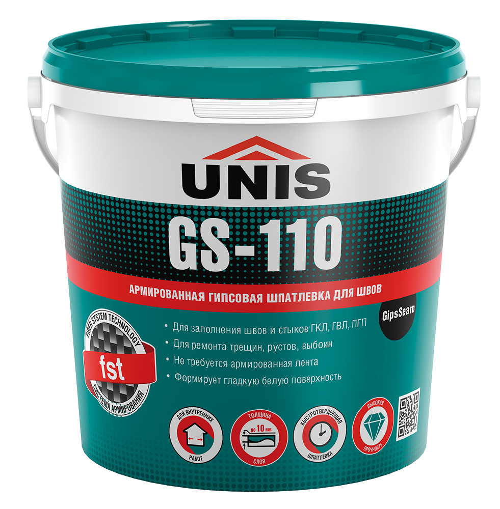 GS-110 GIPSSEAM Шпатлевка для швов ГКЛ 5кг/64  во Владимире